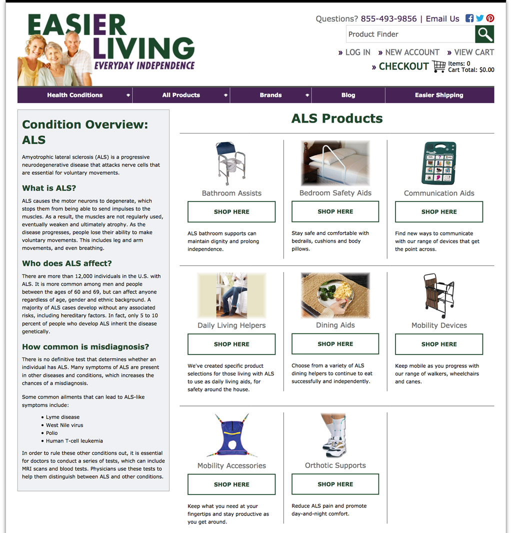 easierliving category page