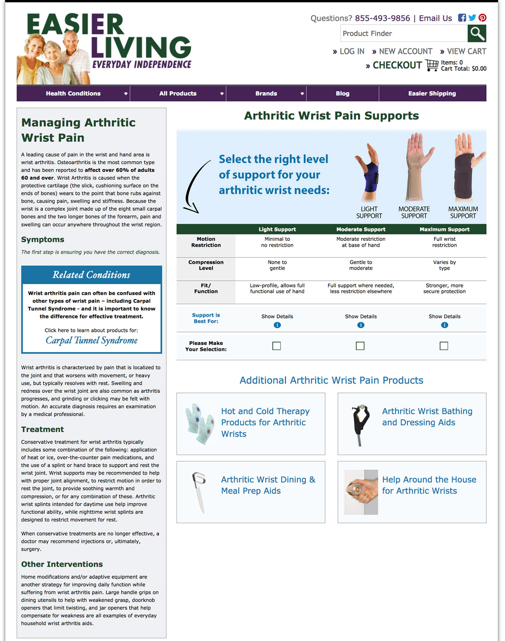 easierliving arthritis page