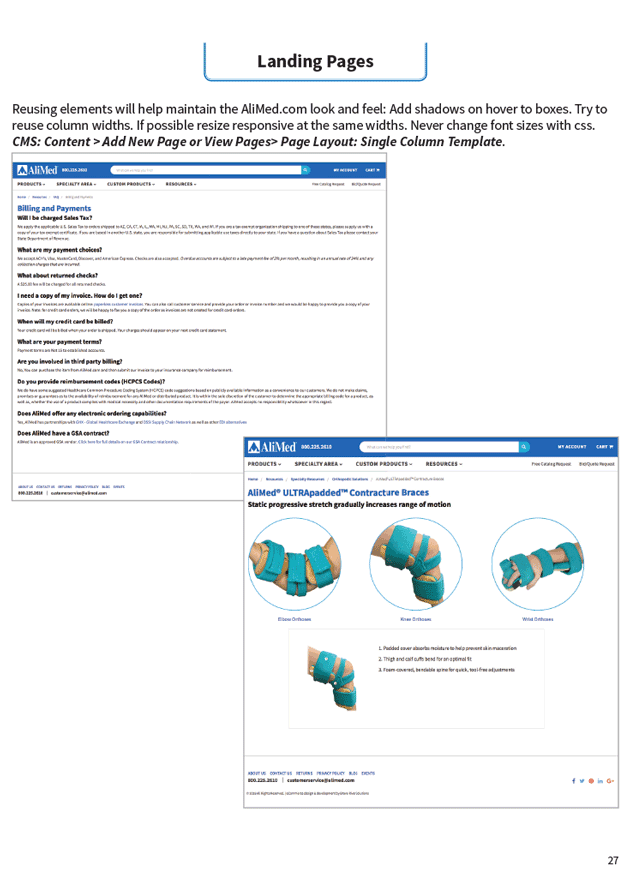 landing page example for resources