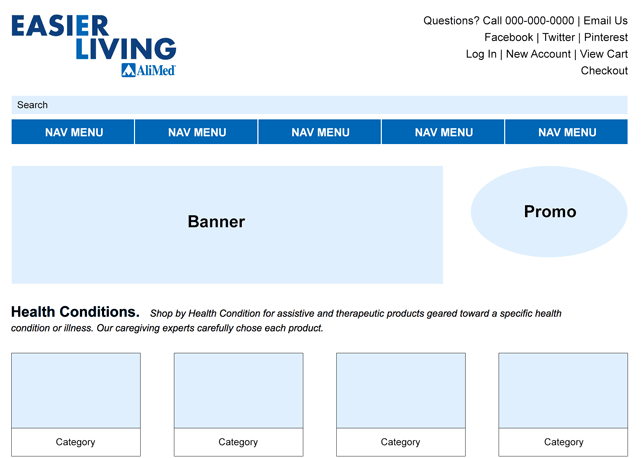 EasierLiving/AliMed homepage 4 layout version
